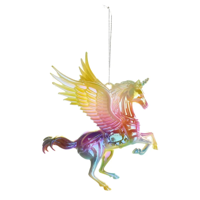 rainbow unicorn pegasus ornament 5 5 inch plastic