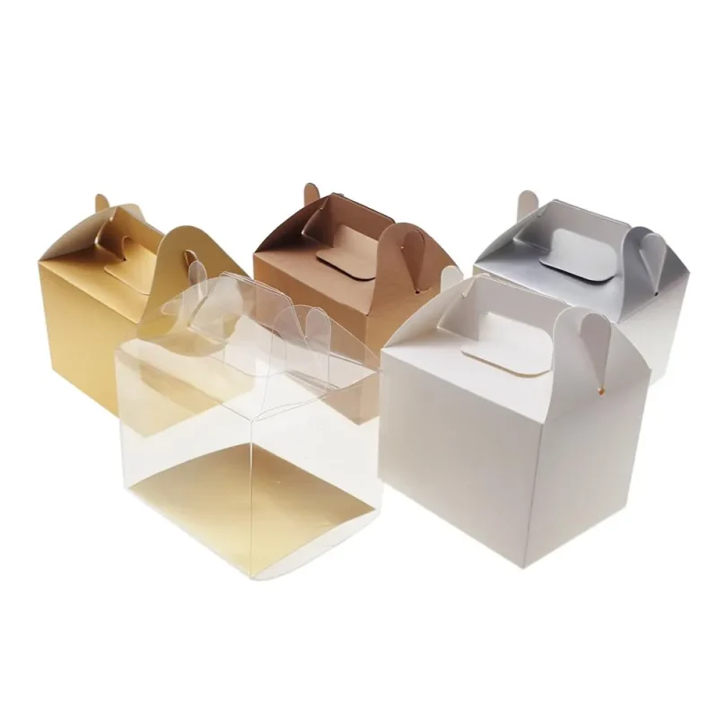 rectangle paper boxes w handles 4 x 3 pack of 12