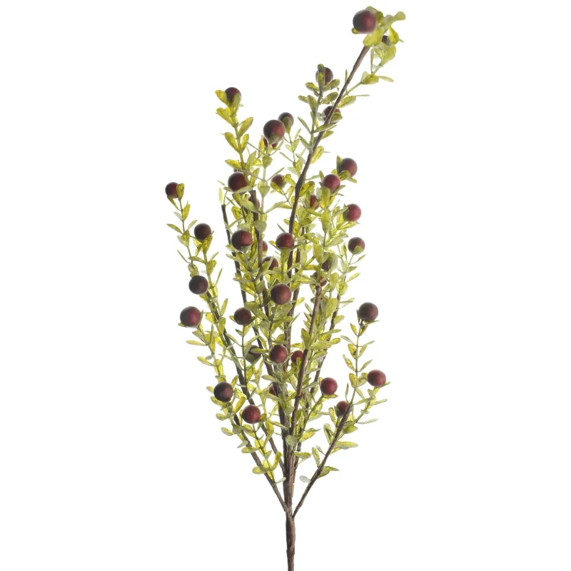 red artificial berry stem 21 inch vibrant decor