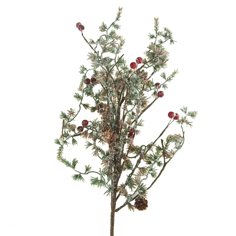 red berry winter spray branch 13 inch artificial ornament