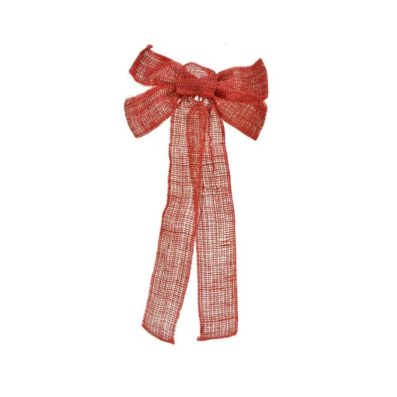 red burlap jute bow christmas ribbon 2 5 inch