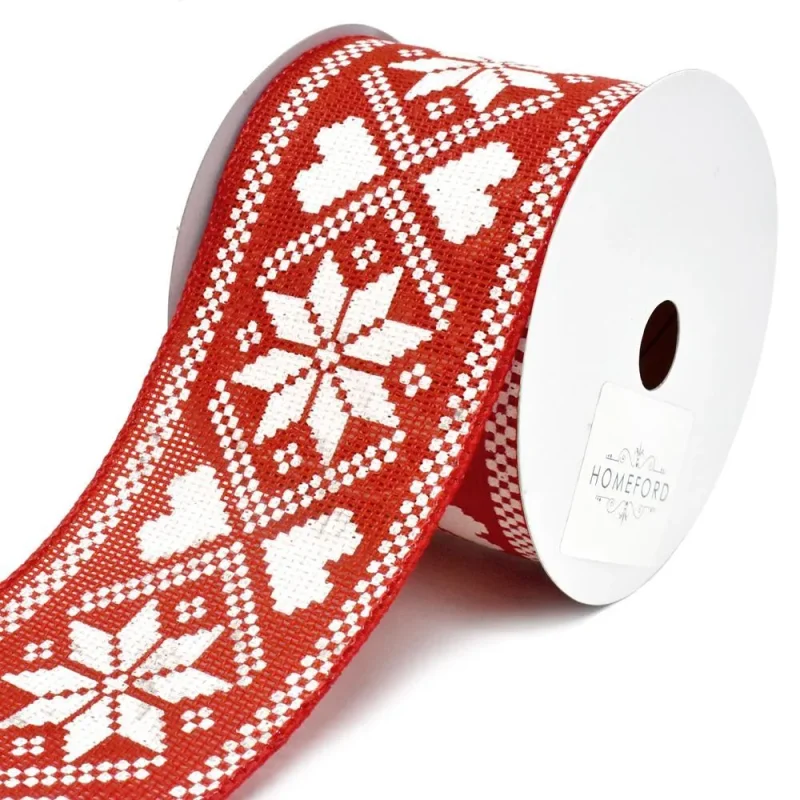 red country wired christmas ribbon 2 5 x 10 yards