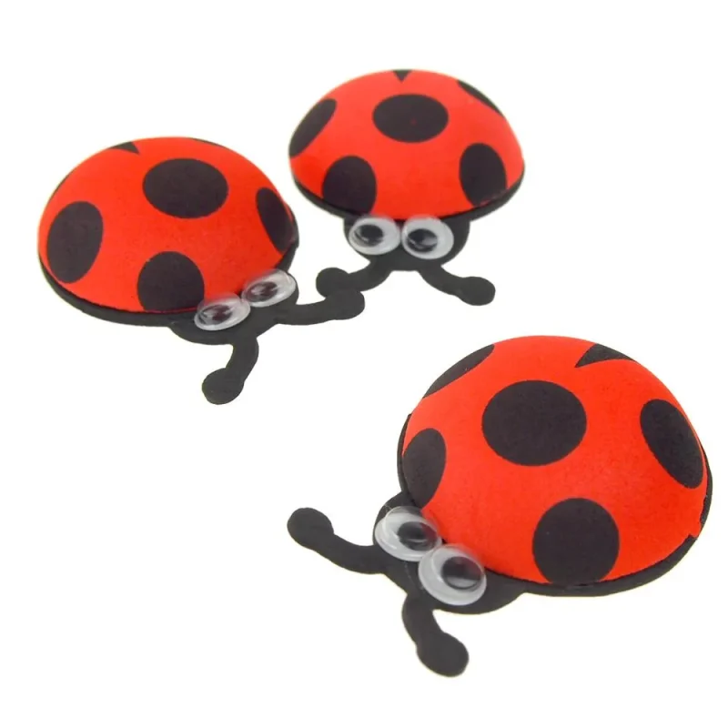 red foam ladybug favors with googly eyes 2 3 4 10 pack