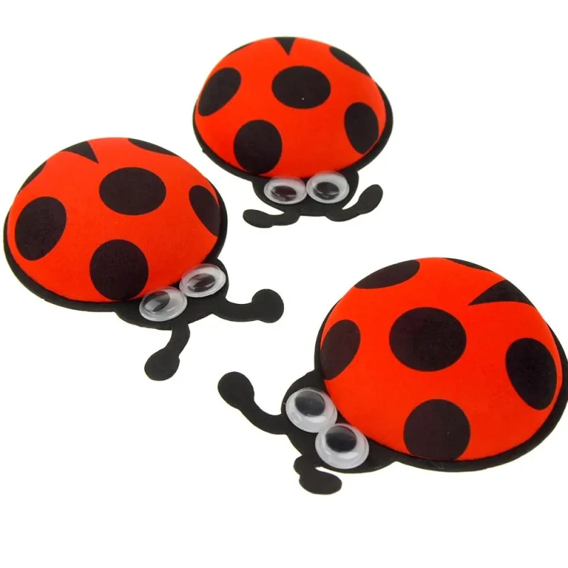 red foam ladybug favors with googly eyes 4 5 inch 10 pack