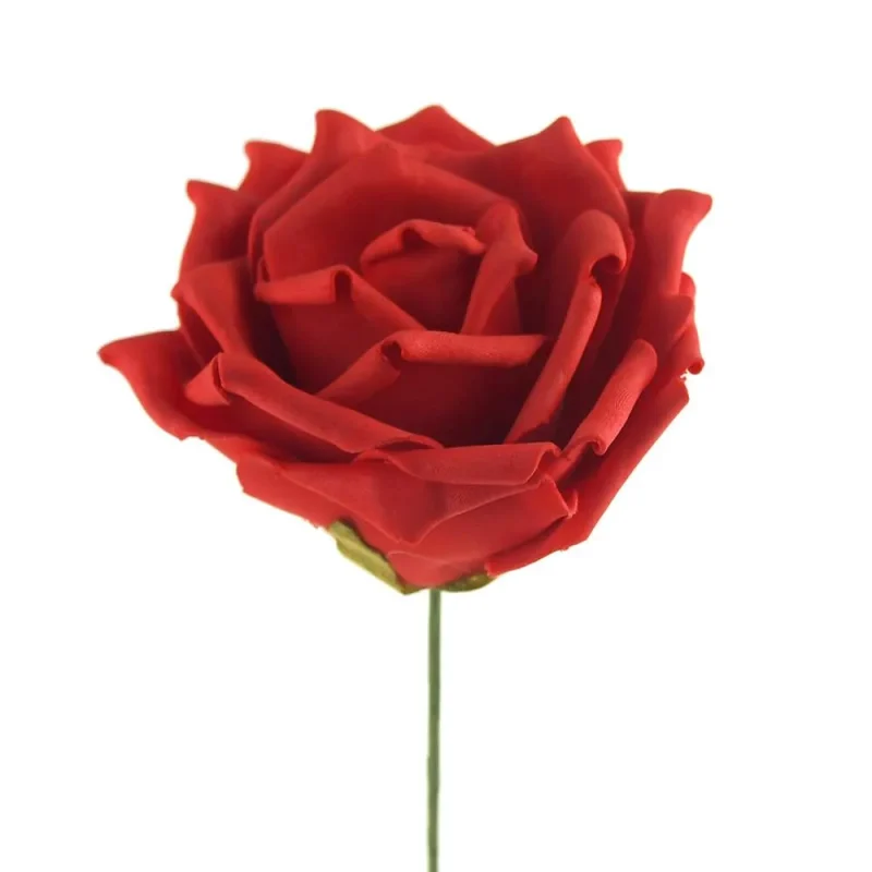 red rose foam flower stem wedding decor 12 inch