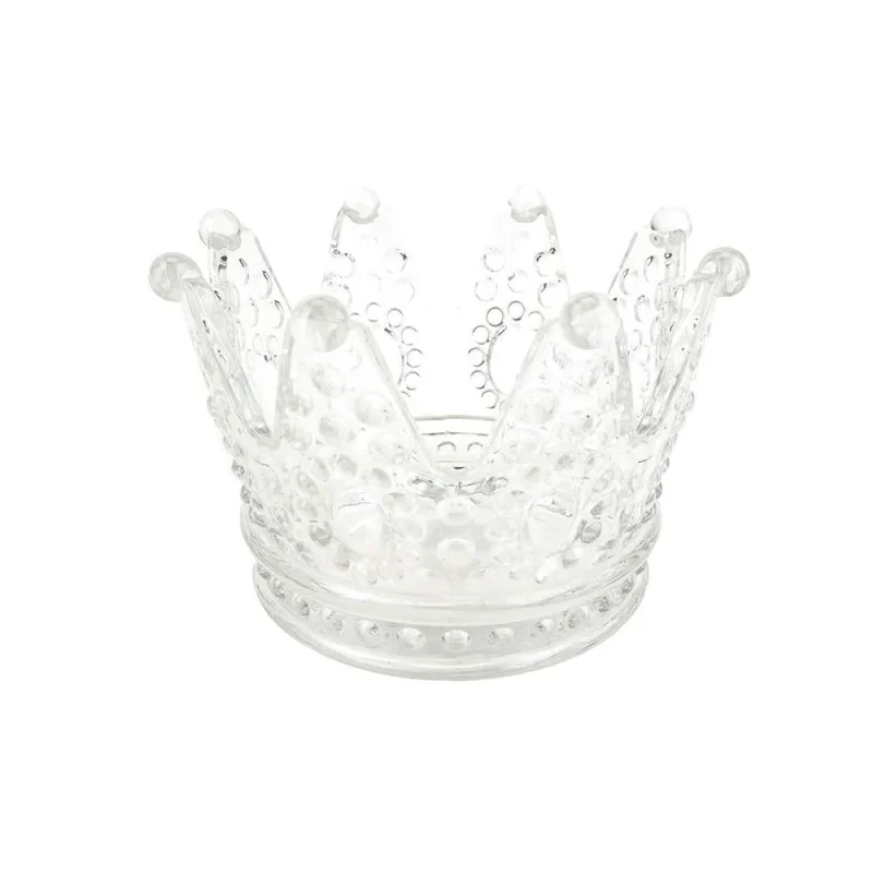 regal 6 inch clear hobnail glass candle holder