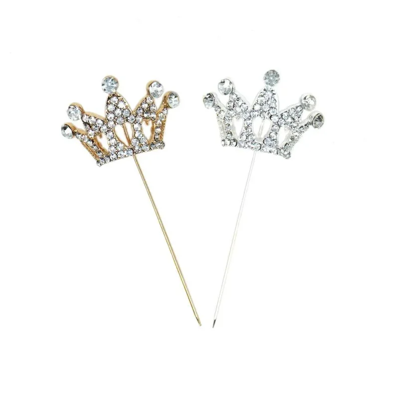 rhinestone crown pins 4 pack 1 1 4 inch