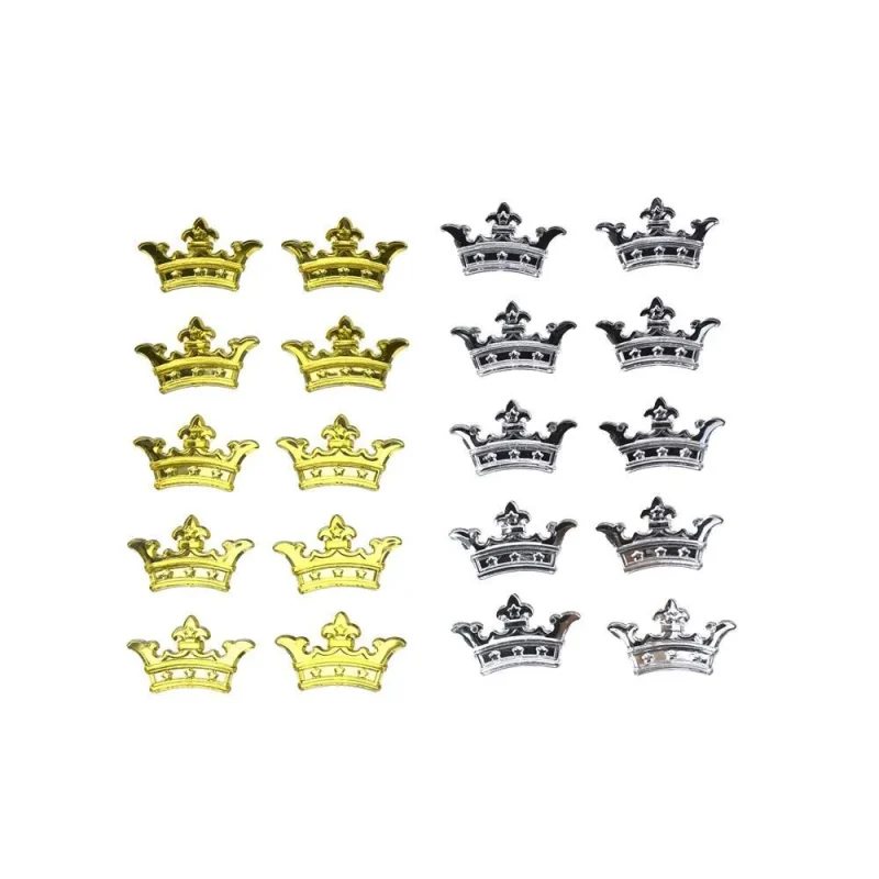 rhinestone crown stickers 7 8 inch 10 pack