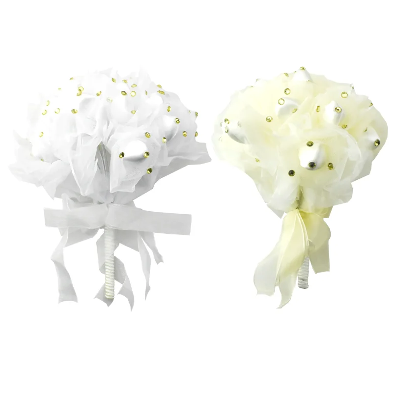 rhinestone foam rosebud wedding bouquet 10