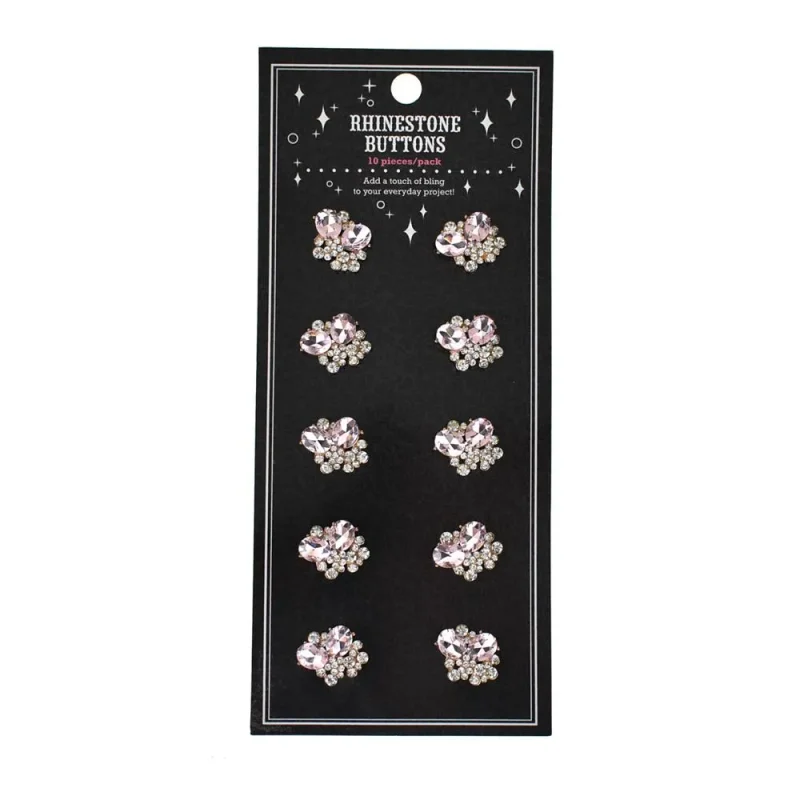 rhinestone gem button set 10 pack