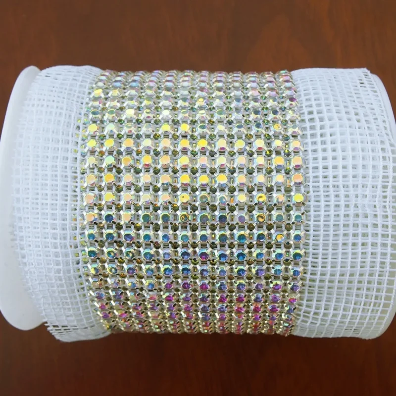 rhinestone irisdescent cake ribbon 2 5 x 3yd