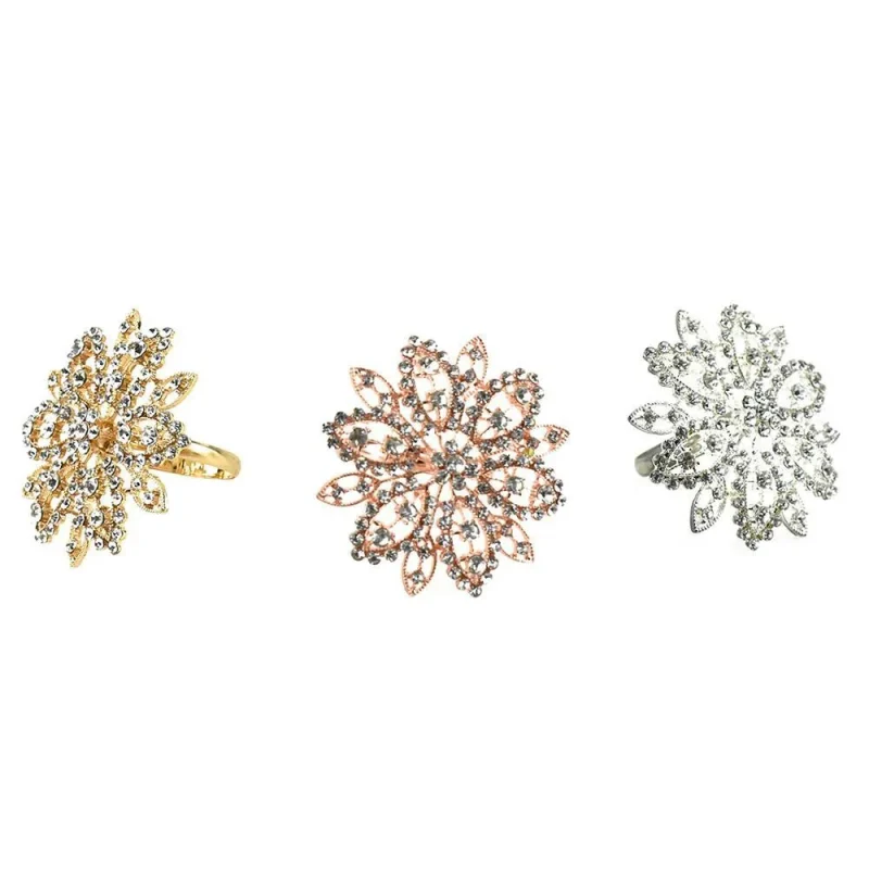 rhinestone napkin rings 4 pack 2 5 inch