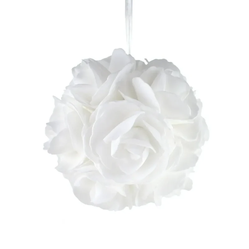 rose addie ball wedding centerpiece 6 inch white