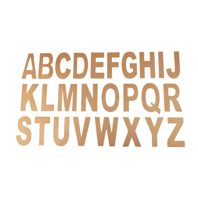 rose gold diamond glitter alphabet letters sheet 2 x 1