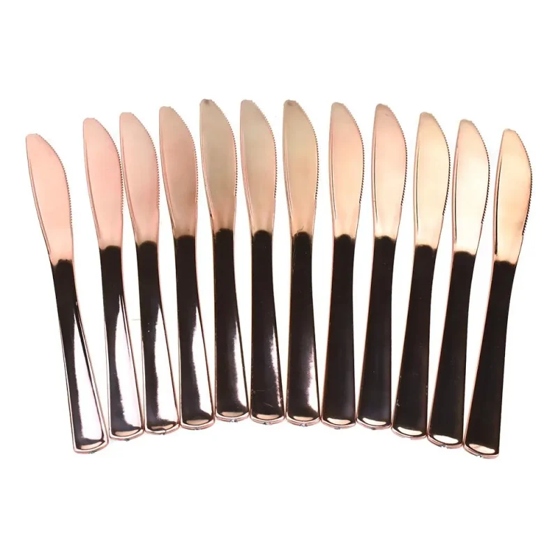 rose gold disposable knives 7 3 4 12 pack