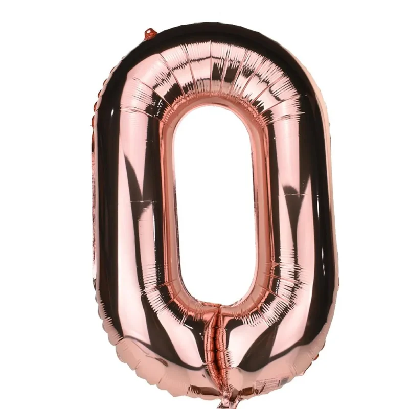 rose gold jumbo 34 inch foil number balloons