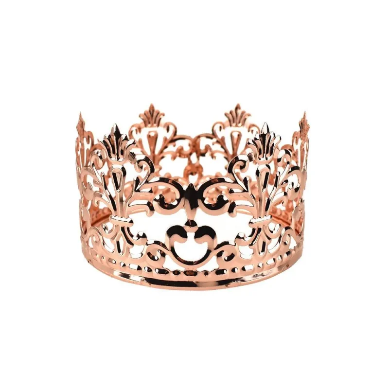 rose gold metal crown cake topper 3 7 8 inch