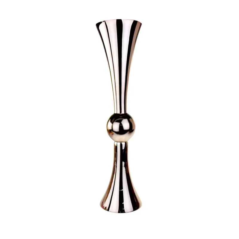 rose gold metallic trumpet glass vase 30 inch