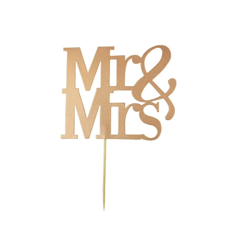 rose gold mr mrs cake topper diamond glitter 6 5