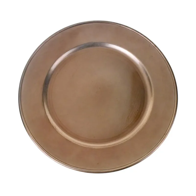 rose gold plastic charger plate 13 inch pack of 1