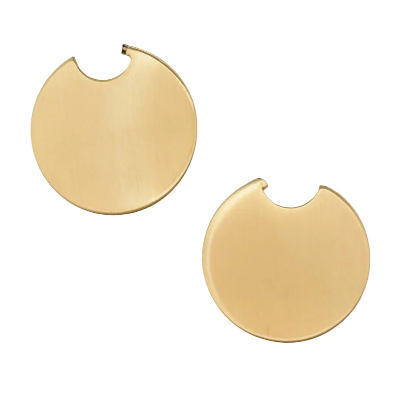 round hoop earrings 1 5 inch stylish disk design