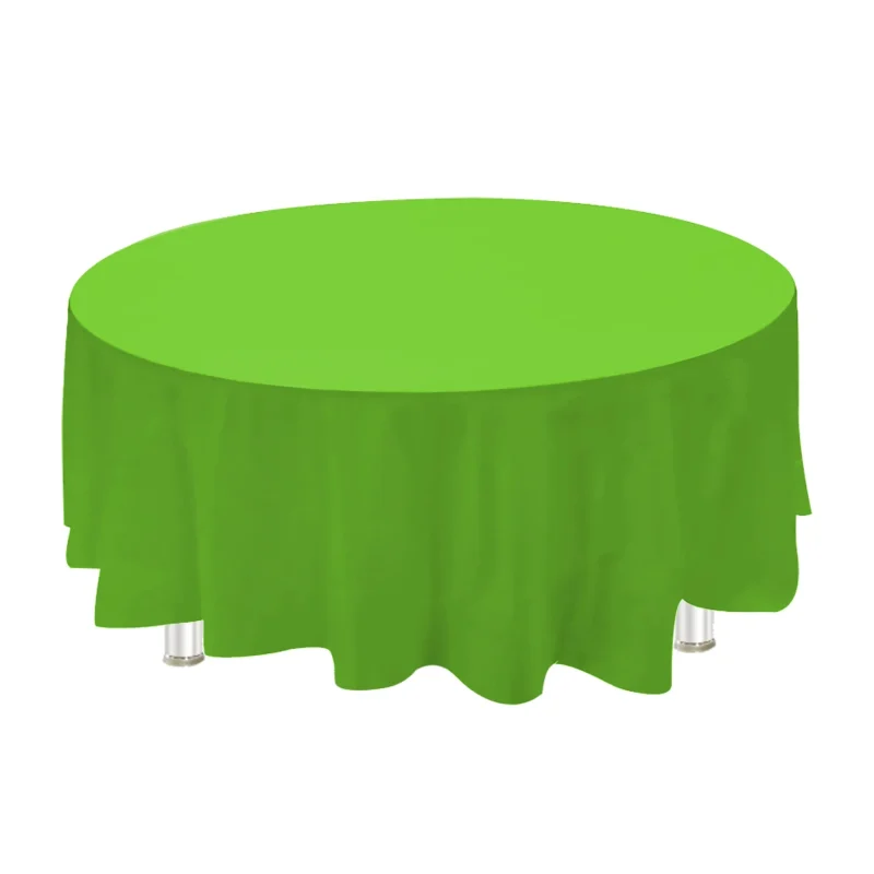 round plastic table cover 84 inch durable protection