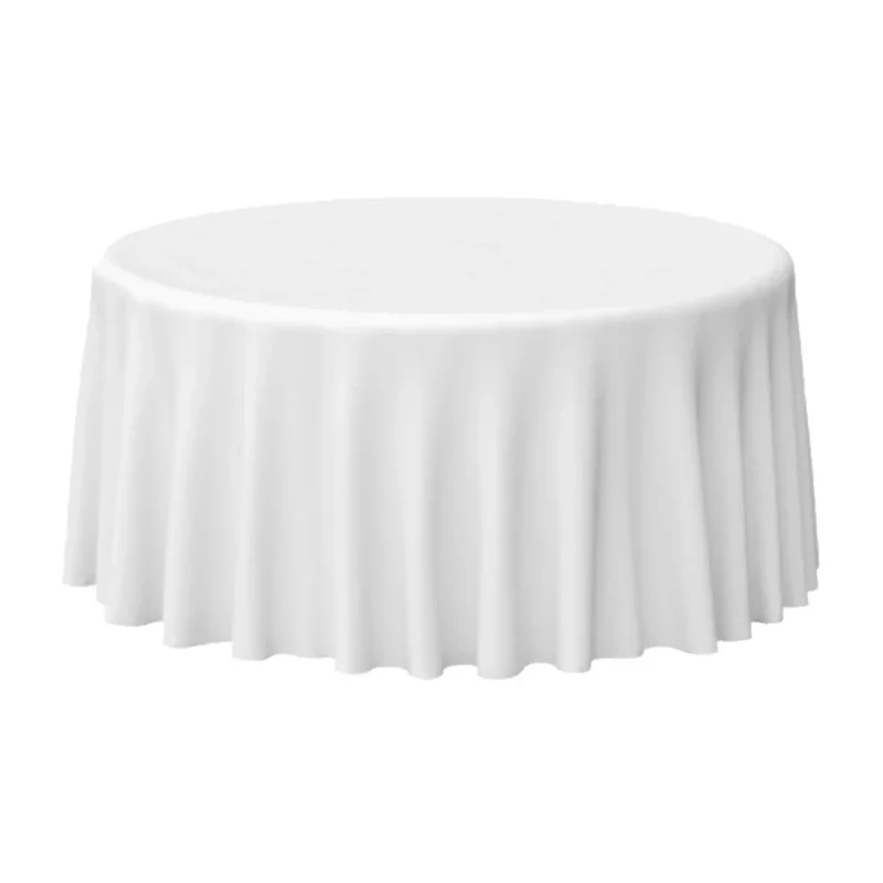 round woven white tablecloth 96