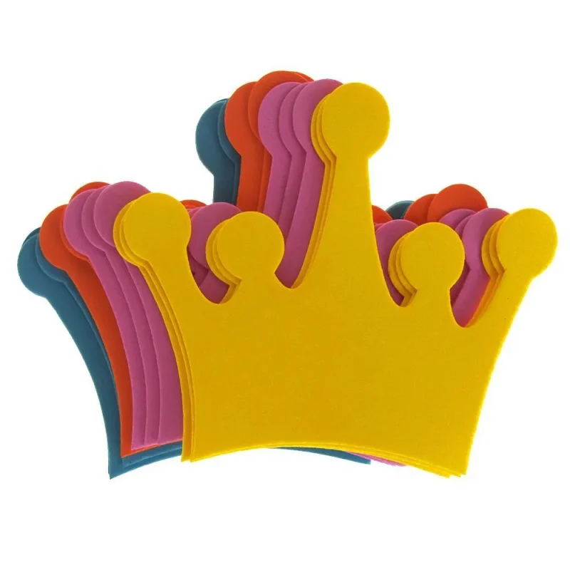 royal crown assorted color 6 inch foam shapes 12 piece set