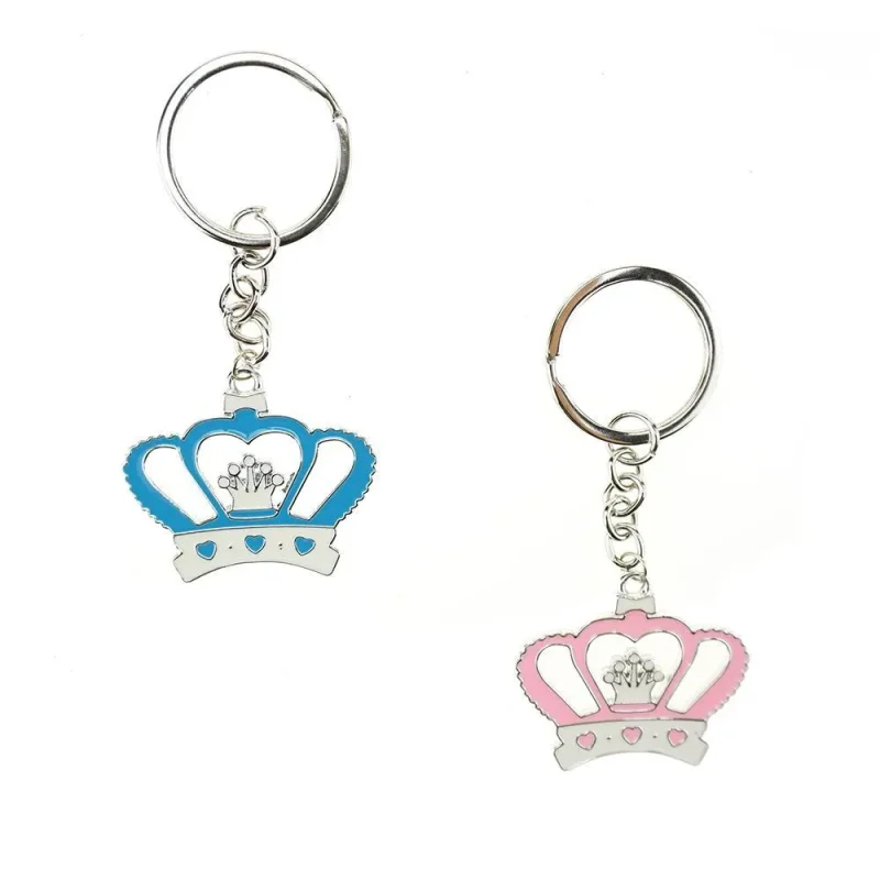 royal crown baby shower keychains 3 75 x 12 pack