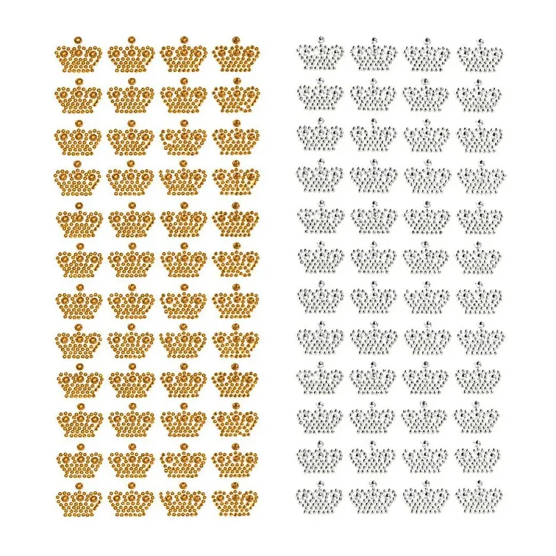 royal crown rhinestone stickers 3 4 inch 48 pack