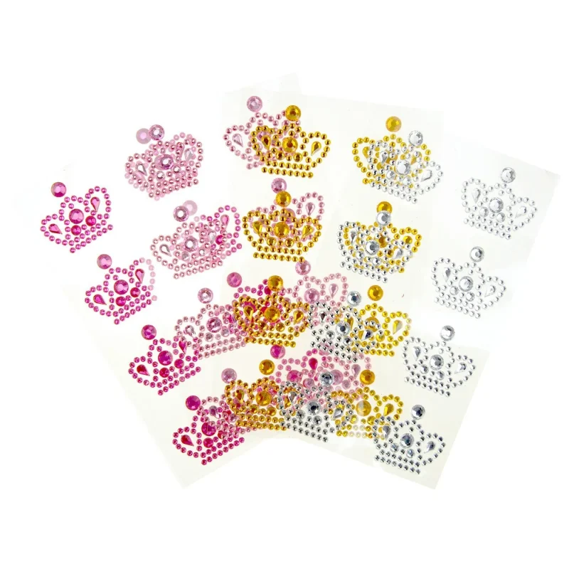 royal crown rhinestone stickers 8 pack