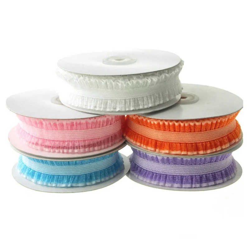 ruffled organza ribbon 1 wide 10 yards stretchable