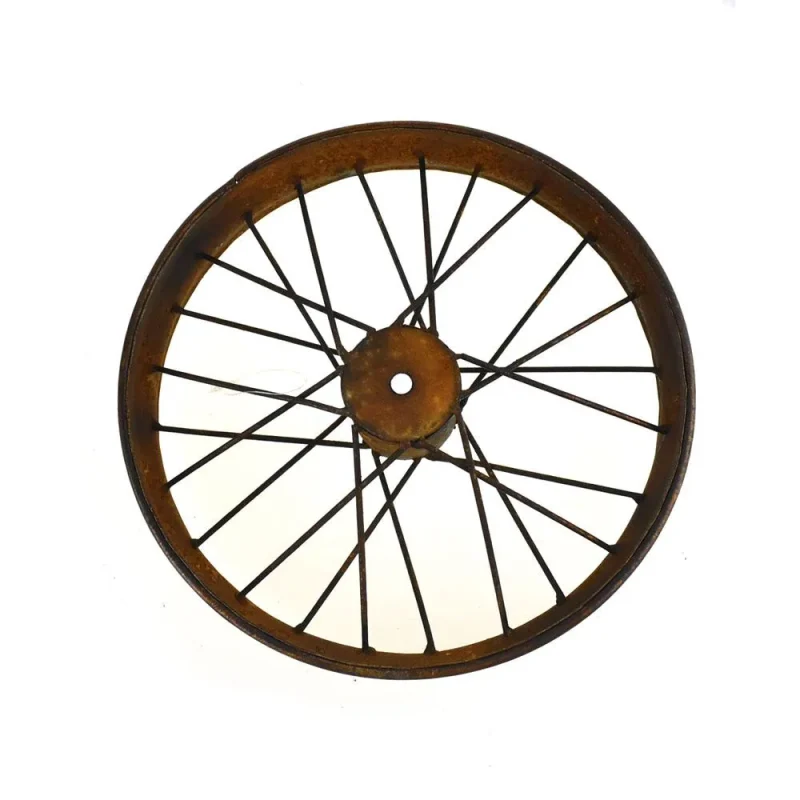 rustic 16 inch antique bike wheel decor