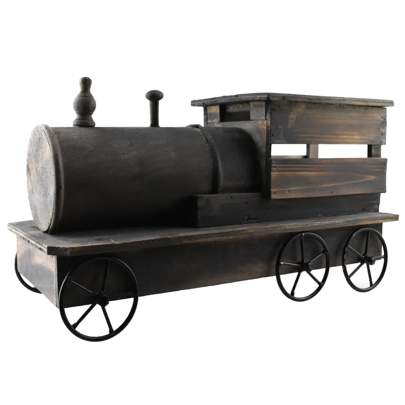 rustic 18 inch wooden train home decor