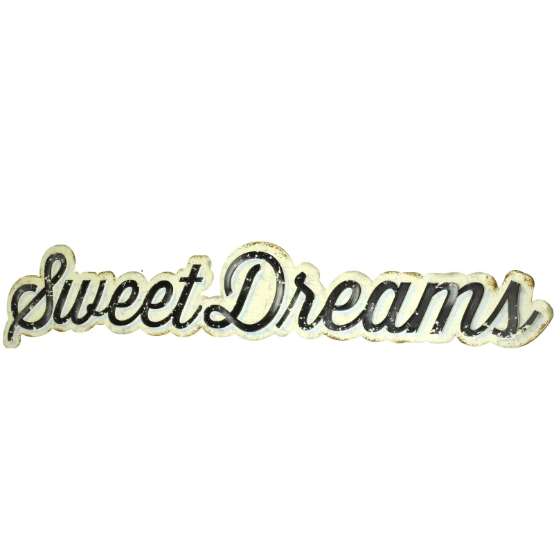 rustic hanging metallic sign 35 sweet dreams