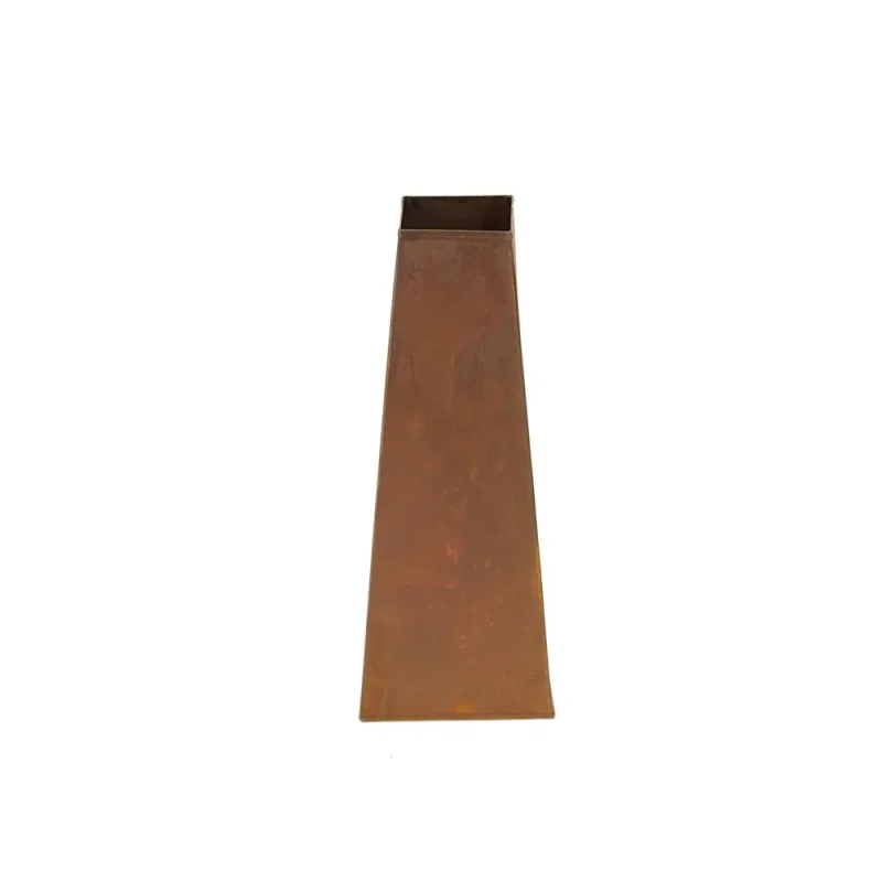 rustic metal flower trapezoid 10 inch