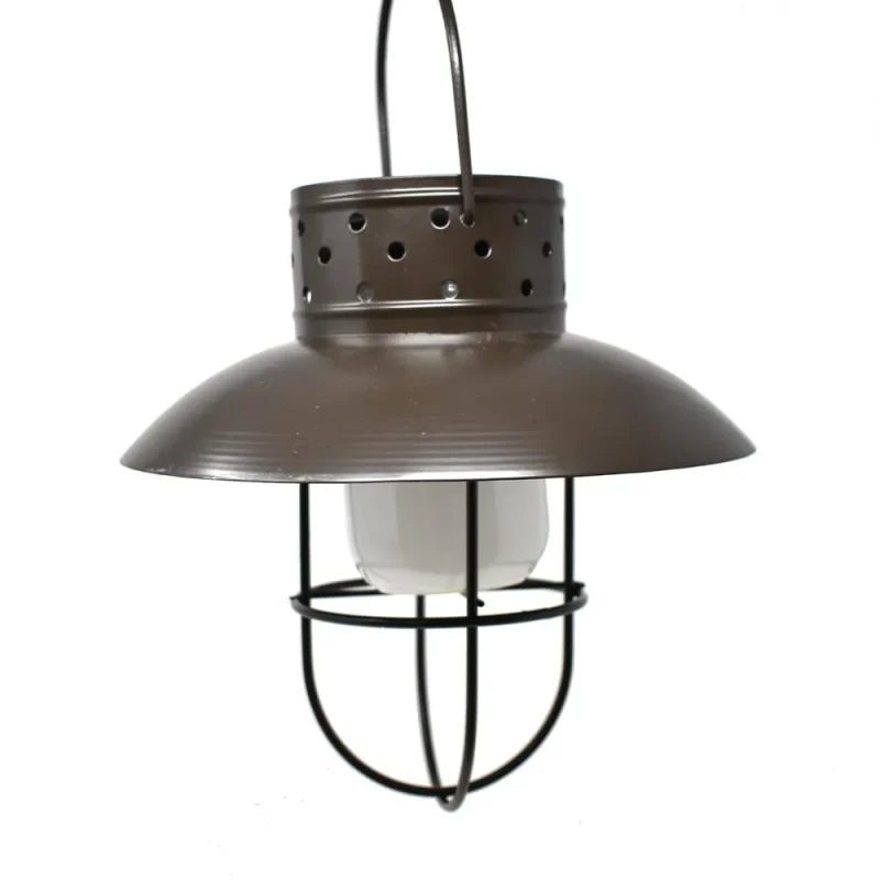 rustic solar hanging lamp 12 brown