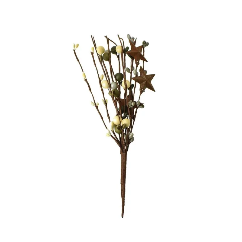 rustic stars berries branch spray 9