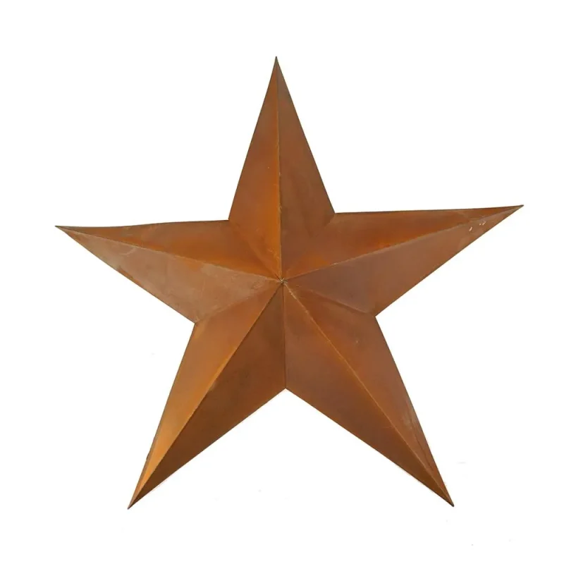 rusty metal 3d star wall decor 23 inch rust finish