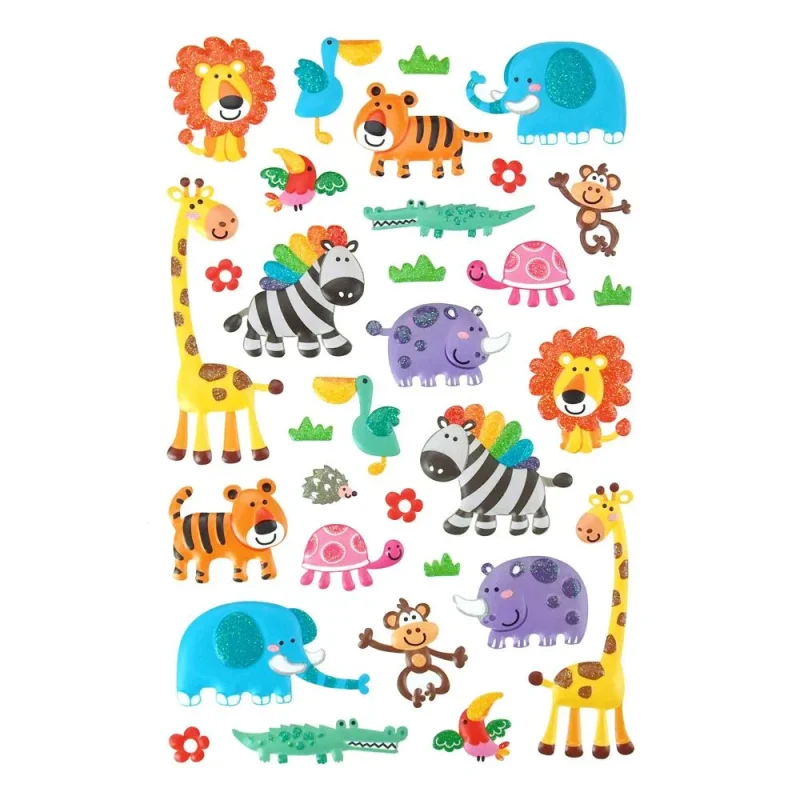 safari animal pop up stickers 30 pack for kids