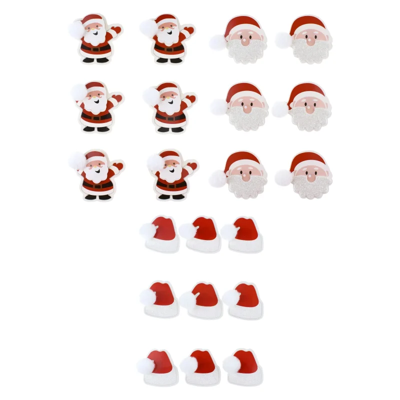 santa christmas craft stickers 1 1 4 inch 21 piece set