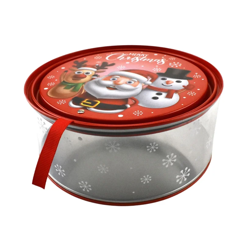 santa friends christmas tin 6 5 inch