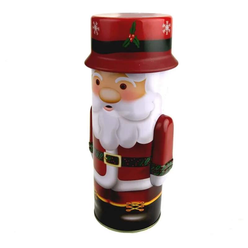 santa nutcracker tin christmas box 9 5 inch