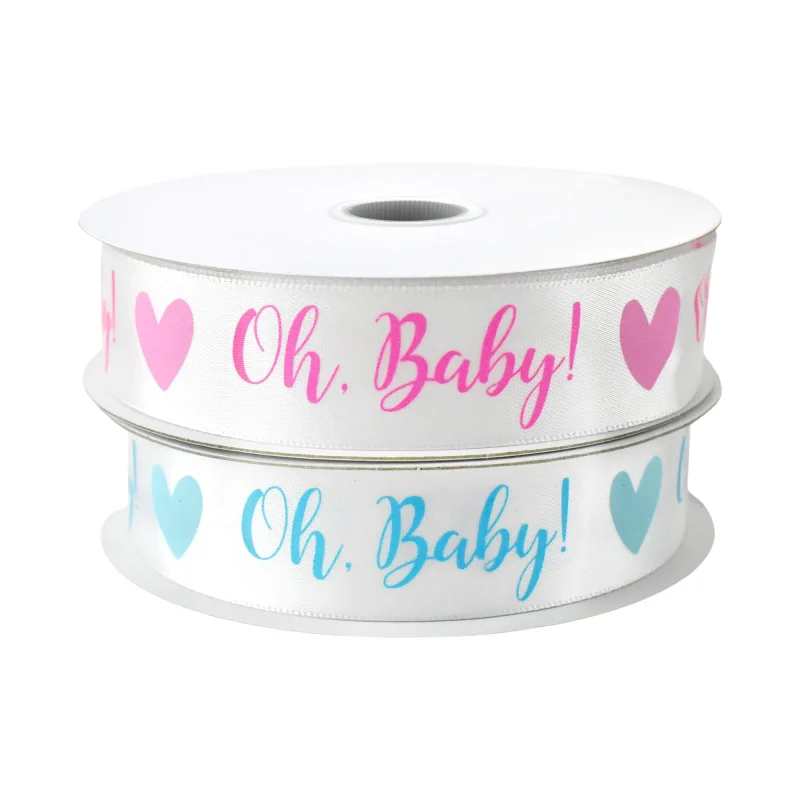 satin baby shower quote ribbon 7 8 x 10yd