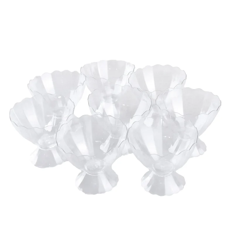 scalloped edge translucent dessert bowl 3 5 inch