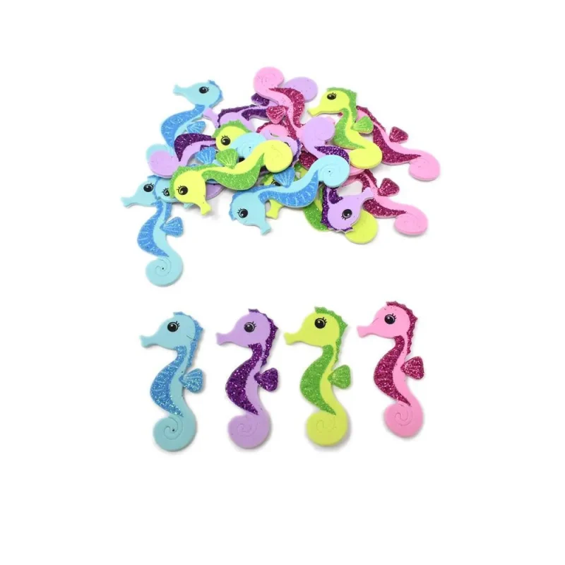 seahorse glitter 3d foam stickers 20 pack