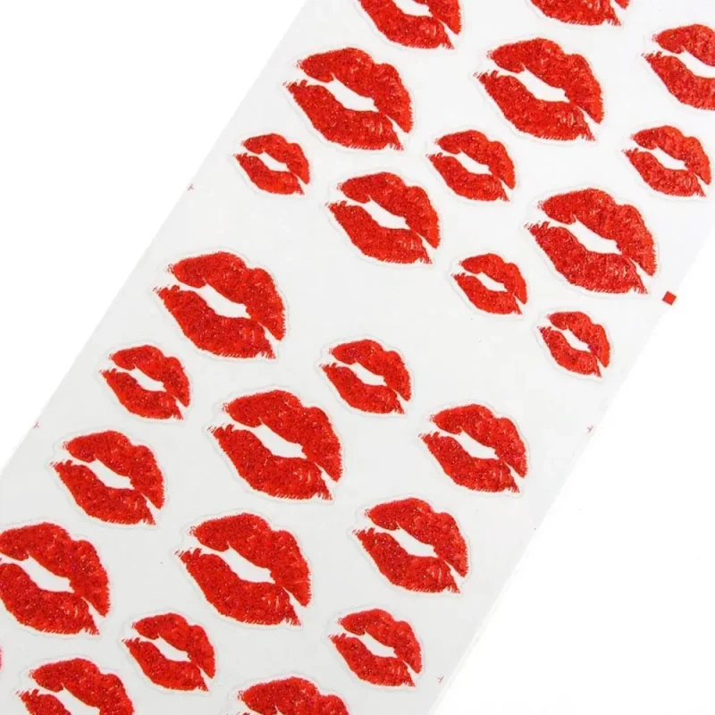 sealed with a kiss red paper craft stickers 11 5 inches