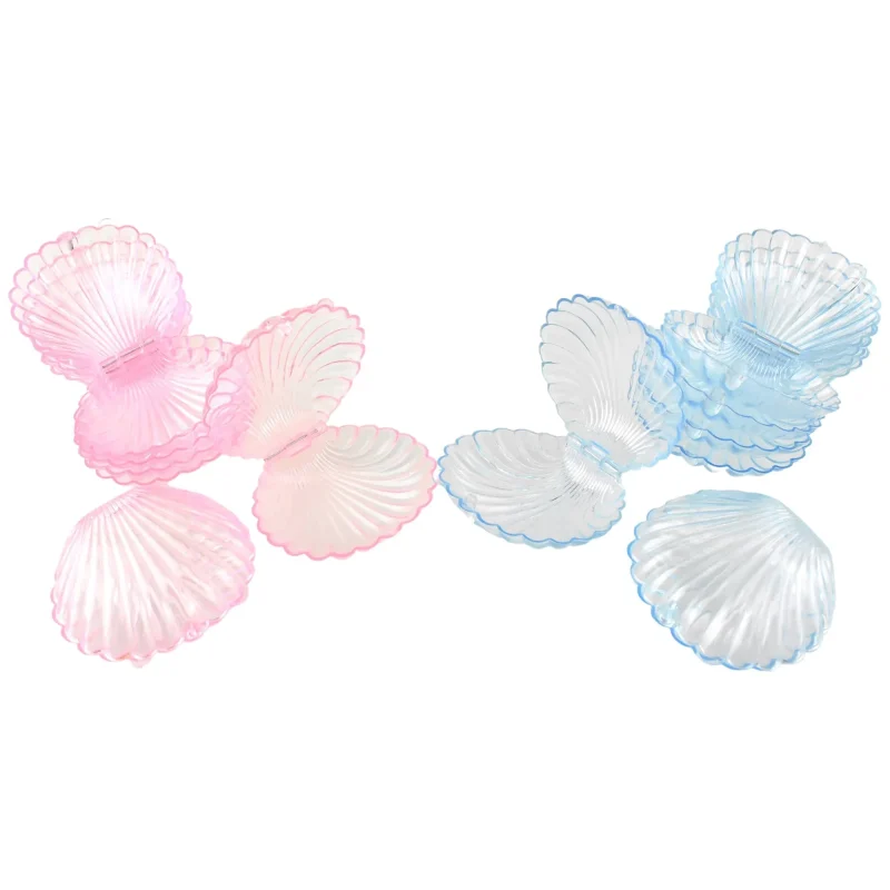 seashell favor boxes 3 25 inch 12 pack acrylic plastic