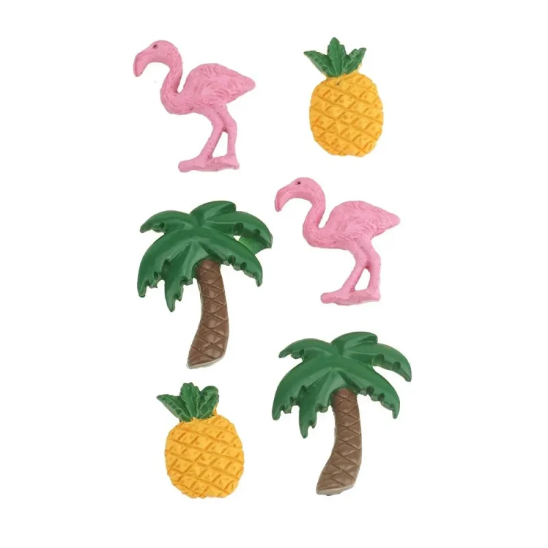 self adhesive 3d flamingo wall stickers 6 pack