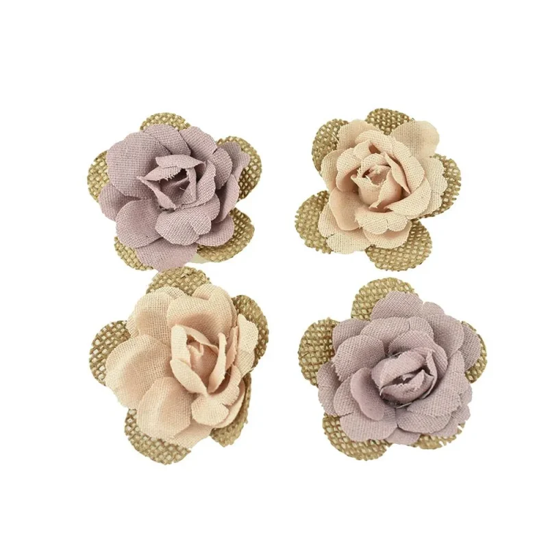 self adhesive burlap flower decor 2 75 4